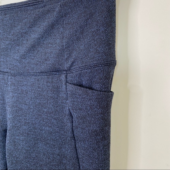 Athleta Leggings Small Herringbone Mercer Tight blue Black running women’s - Picture 9 of 14